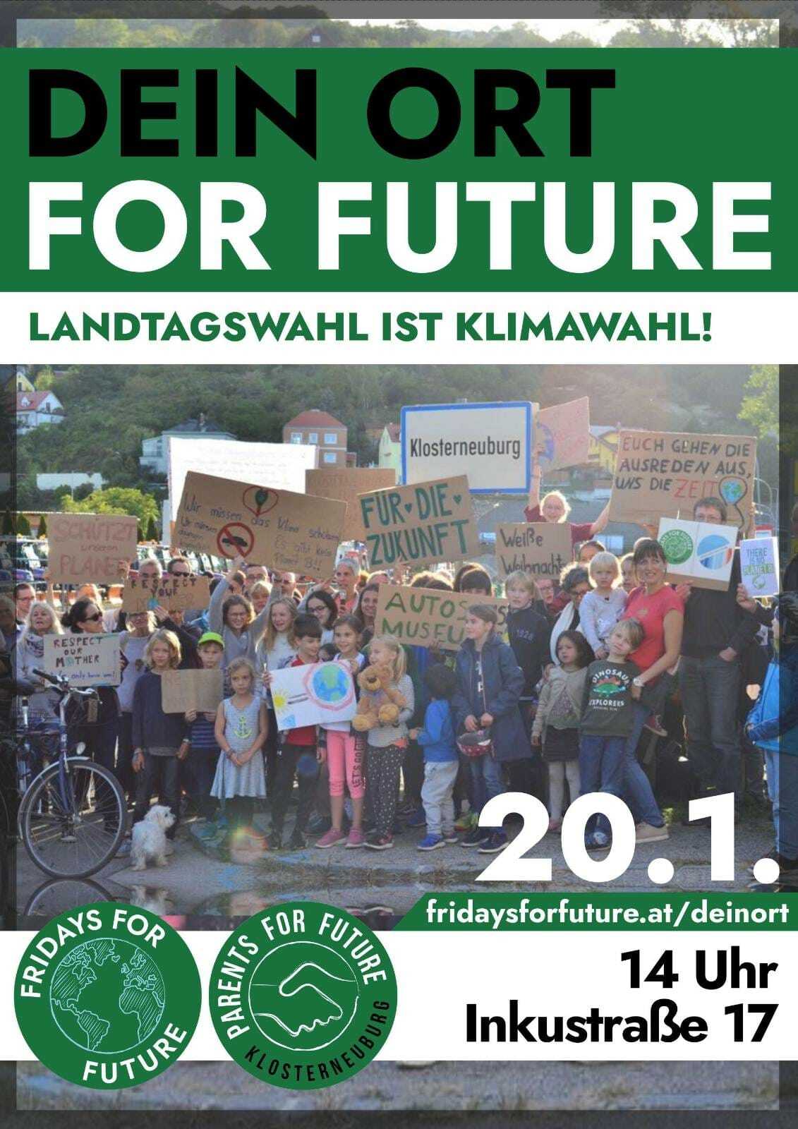 Read more about the article Klosterneuburg For Future – Landtagswahl ist Klimawahl